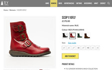 Fly London Boots Scop110 Red Size 4 Red Leather Size 4 (UK)