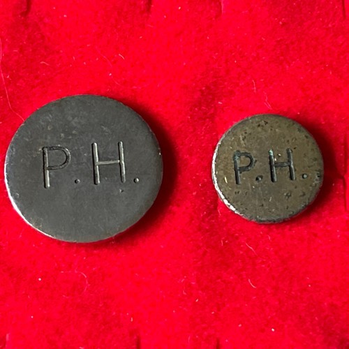 Pair hunt livery buttons - of,