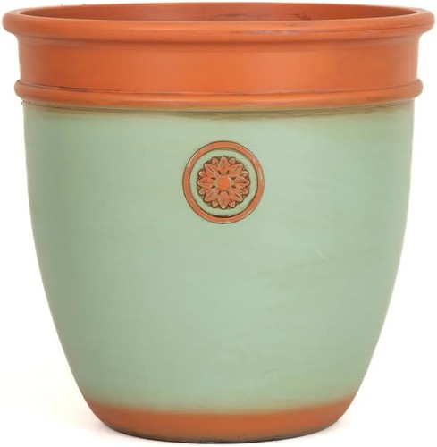 Large green garden plant pot - large,