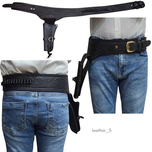 Genuine leather black cowboy - genuine,