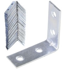 20x Heavy-Duty Steel 90 Degree Angle Brackets - 40mm Metal Braces Joist Corner !