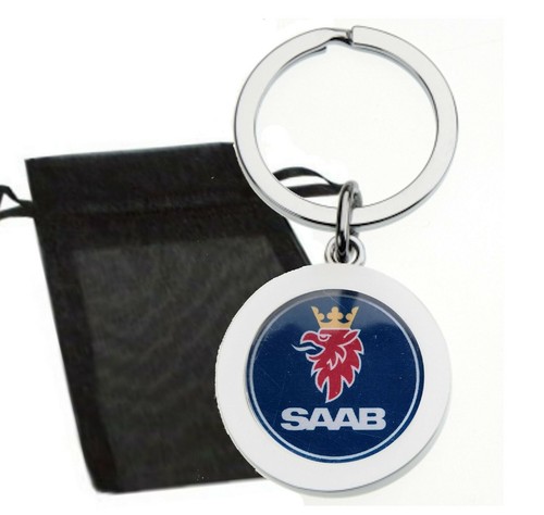 Saab blue logo - saab, keyring
