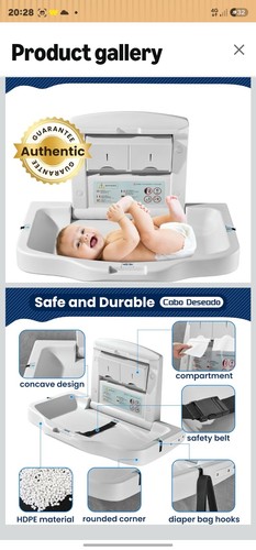 Wall mounted baby changing - mounted,