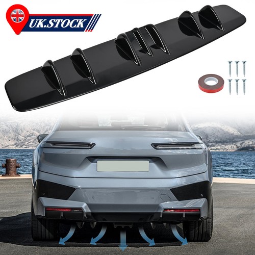 Glossy black rear bumper lip - rear,