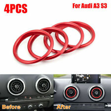 Aluminum Car AC Air Outlet Ring Vehicle Accessories For Audi A3 S3 RS3 2013-2020