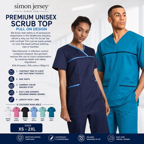 Nurses scrub top tunic neck - nurses, v-neck
