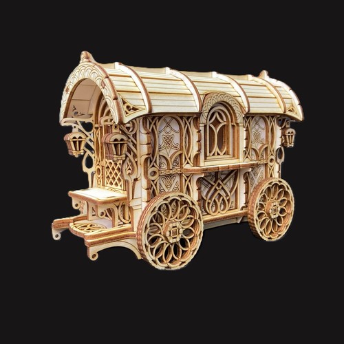 Laser cut wooden - cut, romany