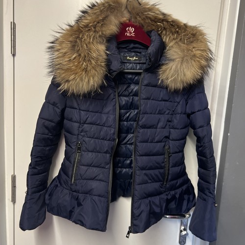 Fox fur trim hood girls - girls, short