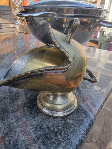 Vintage small brass coal - brass,