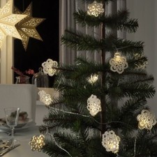 IKEA STRALA LED Snowflakes Lighting Chain with 12 Lights Christmas Lighting Deco