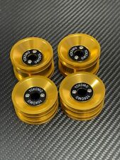 YOKOMO 870C YZ10 Dogfighter Alloy Wheels Set  gold colors center black 