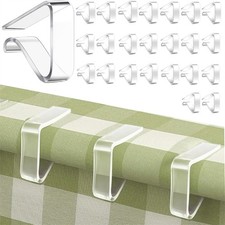 4 Clear Table Cloth Clips