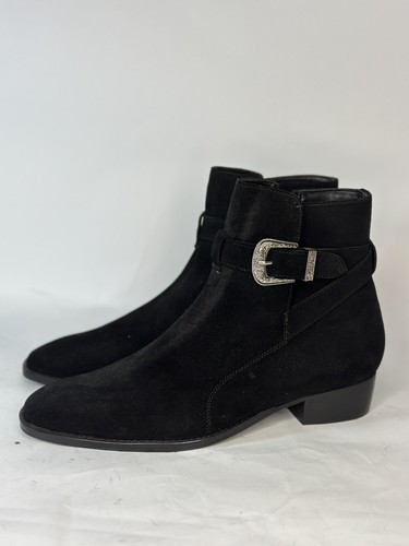 Handmade men black suede - handmade,