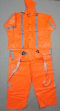 NASCO INDUSTRIAL RAINWEAR USED MEN 2XL NFPA FR FLAME RETARDANT SET JACKET+PANTS