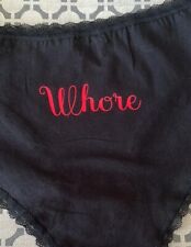 PERSONALISED KNICKERS PANTS UNDERWEAR FUN LADIES RUDE ANY TEXT NAUGHTY KINK