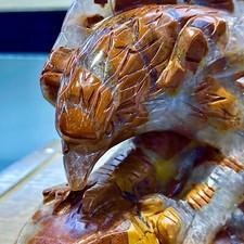 Indonesian Agate Eagle Sculpture - Hand Carved Crystal Bird Statue - 3.3LB