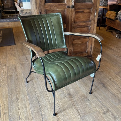 Rustic green leather - rustic,