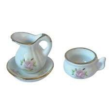 Dolls House Wash Jug, Basin and Chamberpot  - 1:12 Scale Miniatures | Minimum...
