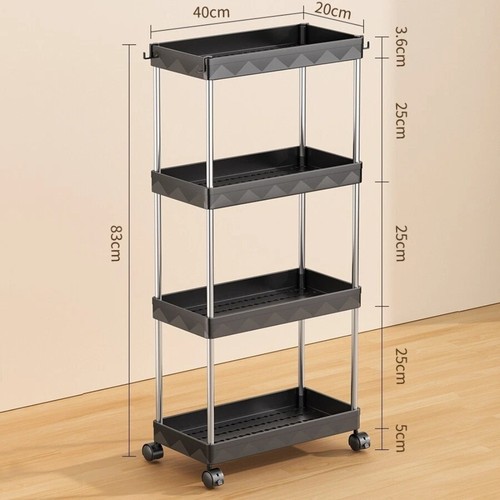 Slim tier rack trolley - rack, on