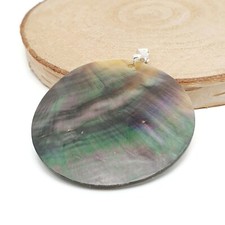 Dark Abalone Disc Necklace