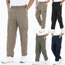 Mens Cargo Trousers Thermal Pants Stretch Waistband Work Pants Winter Cargo Pants Lined