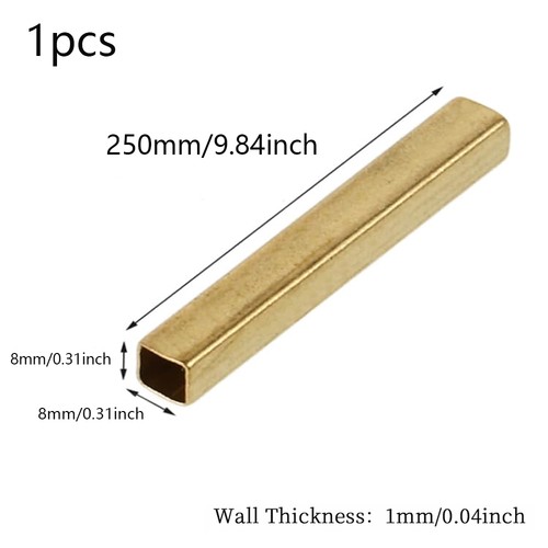 Square brass tube metal - brass,