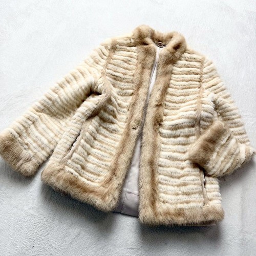 Rare pearl mink - striped, real