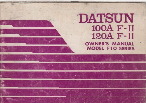 Datsun f10 series 100a - f10, f-ii
