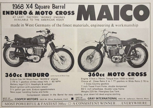 1968 maico original motorcycle - 1968,