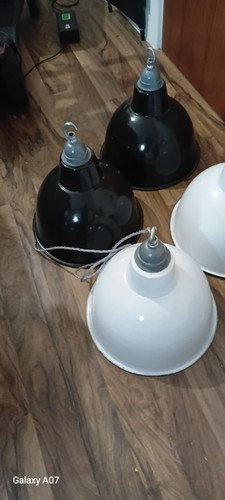 Industrial enamel light shades - light,