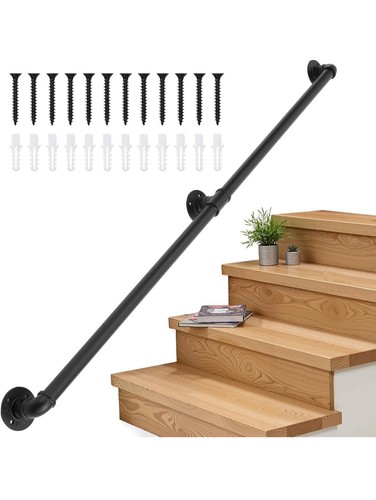 Metal handrail stair - stair, grab