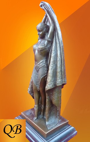 Art deco bronze figurine - art,