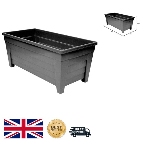 Durable black plastic trough - durable,