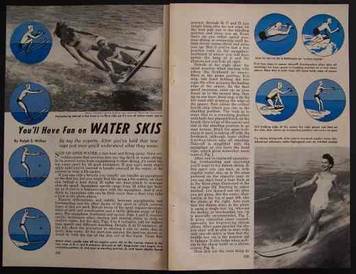 Water skis - water,