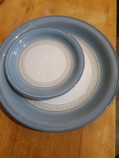 Denby Castile Blue Dinner & Side Plate Set