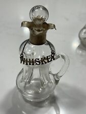 WHISKY NOGGIN ENGLISH 1908 STERLING SILVER & CRYSTAL 1 OF 2