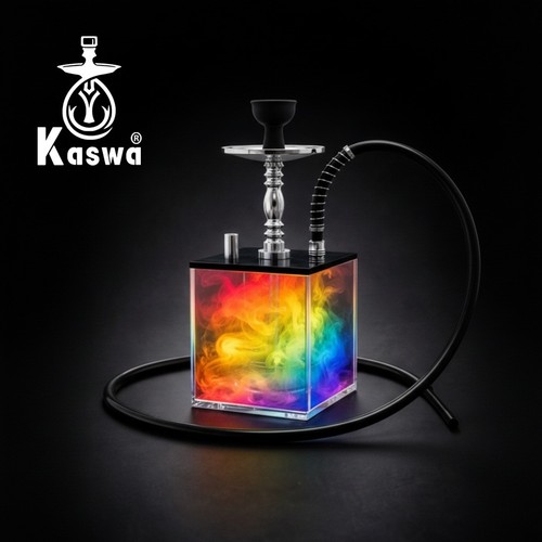 Kaswa clear square hookah - kaswa,