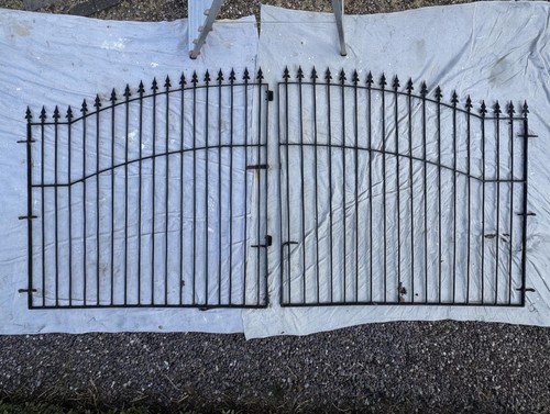 Pair wrought iron driveway - wrought,
