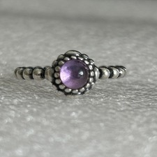 Authentic Pandora 🌟 February Birthstone Amethyst Ring 🌟 Size 50 🌟 190854AM