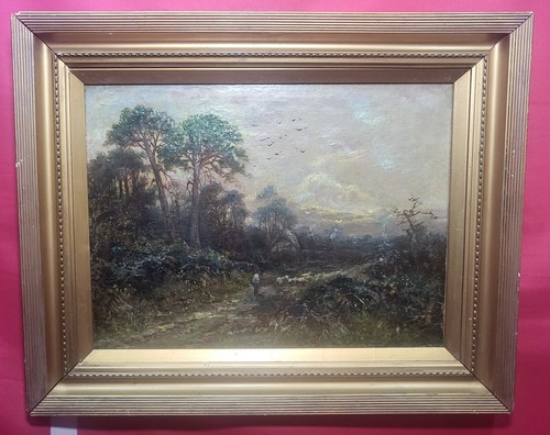 Antique oil painting - oil,