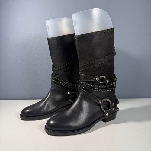 True religion black leather - black,