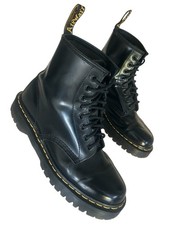 Dr Martens 1460 Bex Platform Boots Smooth Leather Lace Black DM’s Doc’s U.K. 8
