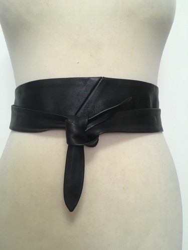 Jigsaw black leather belt - , wrap