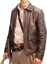 Men's Distressed Indiana Jones Jacket | Harrison Ford Raiders Leather Coat