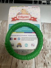 Baby Pacifier Green Teething Ring Silicone Soother Dummy Teether Toy