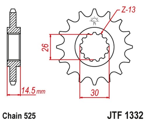 Front sprocket 2047 with - jt,