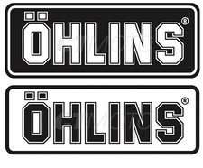 OHLINS DECAL STICKERS BLACK, FORK SHOCK DAMPER 2 STYLE OPTIONS