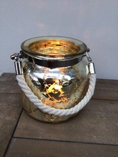 Gold Mercury Glass Lantern for candles