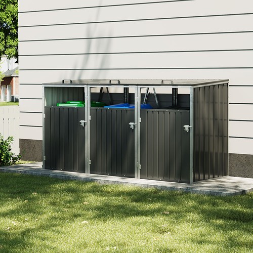 Triple wheelie bin storage - triple,