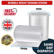 Bubble Wrap Roll 500mm x 100m Large Bubble Cushioning Packing Roll – 100M Long